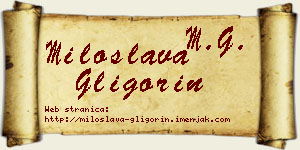 Miloslava Gligorin vizit kartica